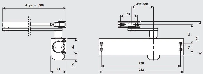 Dormakaba TS79 Door Closer Non-Handed Silver 22315701 - Image 2