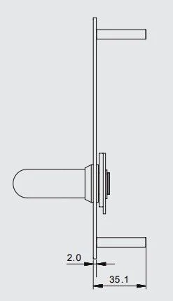 DormaKaba 1500 Plate with Cylinder Hole and 20 Lever - Available in Left and Right Handing - Image 3