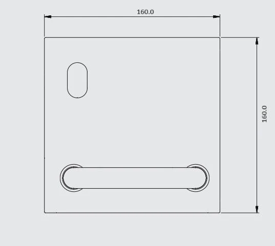 Dormakaba 1500 Plate With Cylinder Hole And D Pull - Available in Left & Right Hand - Image 2