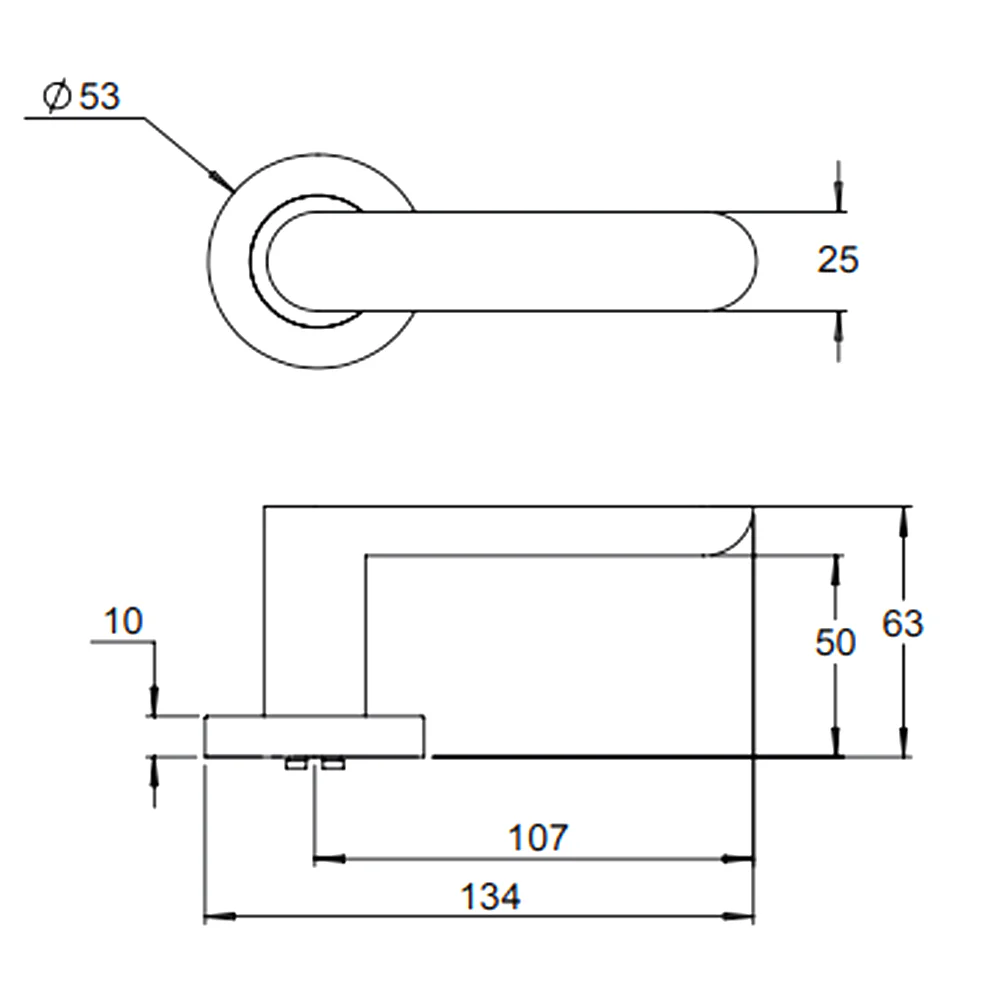 Dormakaba 4300/110 Coastal Door Lever Handle on Round Rose - Image 2