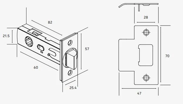 Dormakaba 4300/81TP Urban Round Rose Privacy Door Handle Leverset - Available in Various Finishes - Image 4