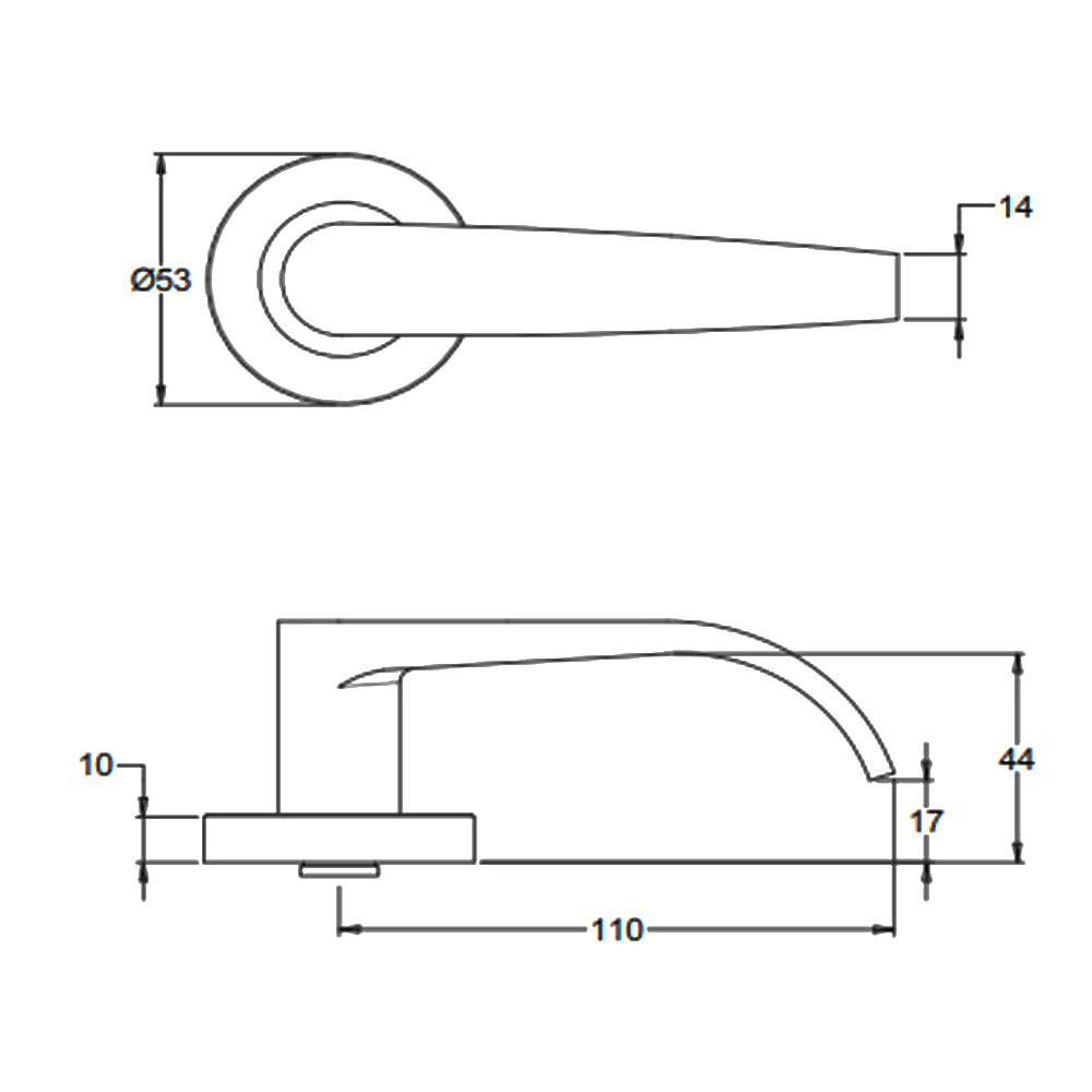 Dormakaba 8300/26 Vision Privacy Door Lever Handle on Round Rose - Image 2