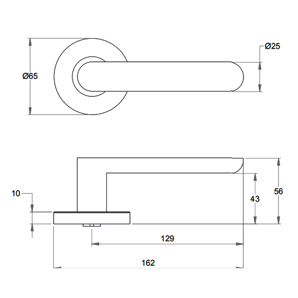 Dormakaba 8600/17 Vision Round Rose Door Handle Leverset - Available in Various Finishes & Functions - Image 2