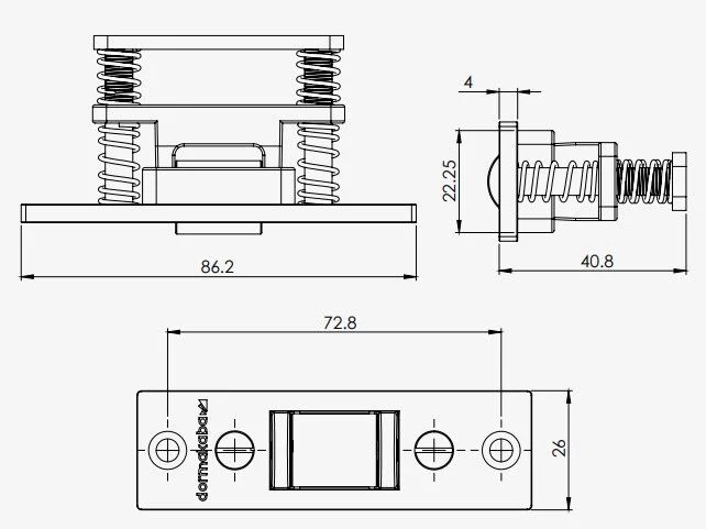 Dormakaba Adjustable Roller Bolt Satin Chrome RB111SCP - Image 2