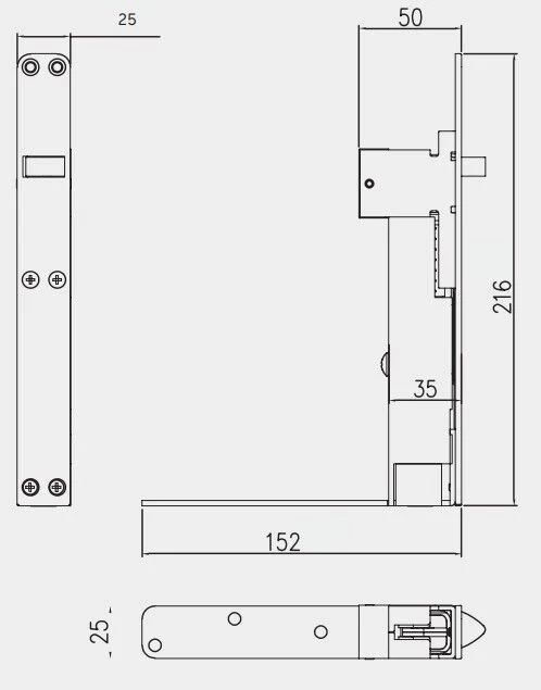 Dormakaba Automatic Flush Bolt Suits Timber Doors Fire Rated AF667SSS - Image 3