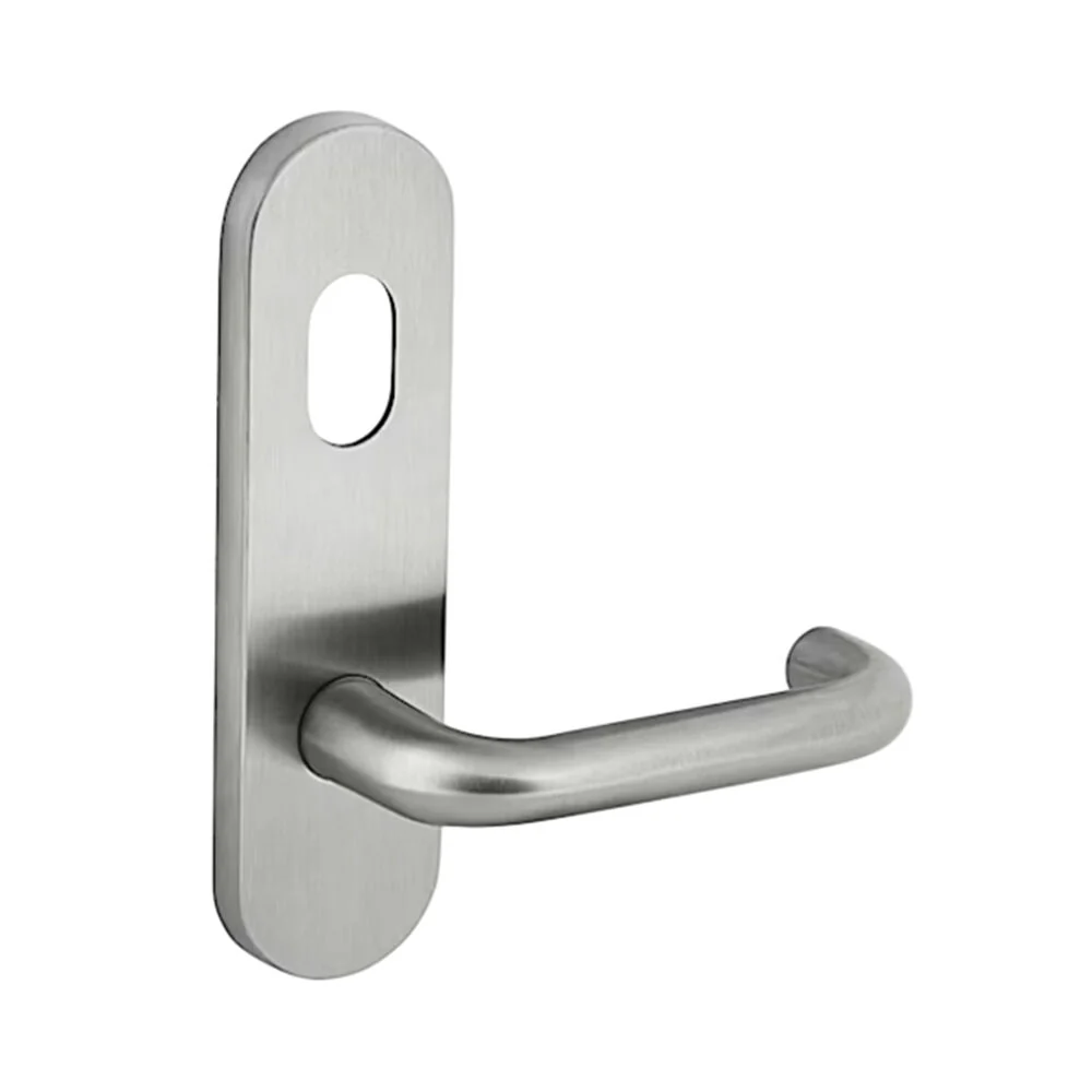 Dormakaba Door Handle Lever Round Plate Cylinder Hole Concealed Fix Satin Stainless 6700/70SSS