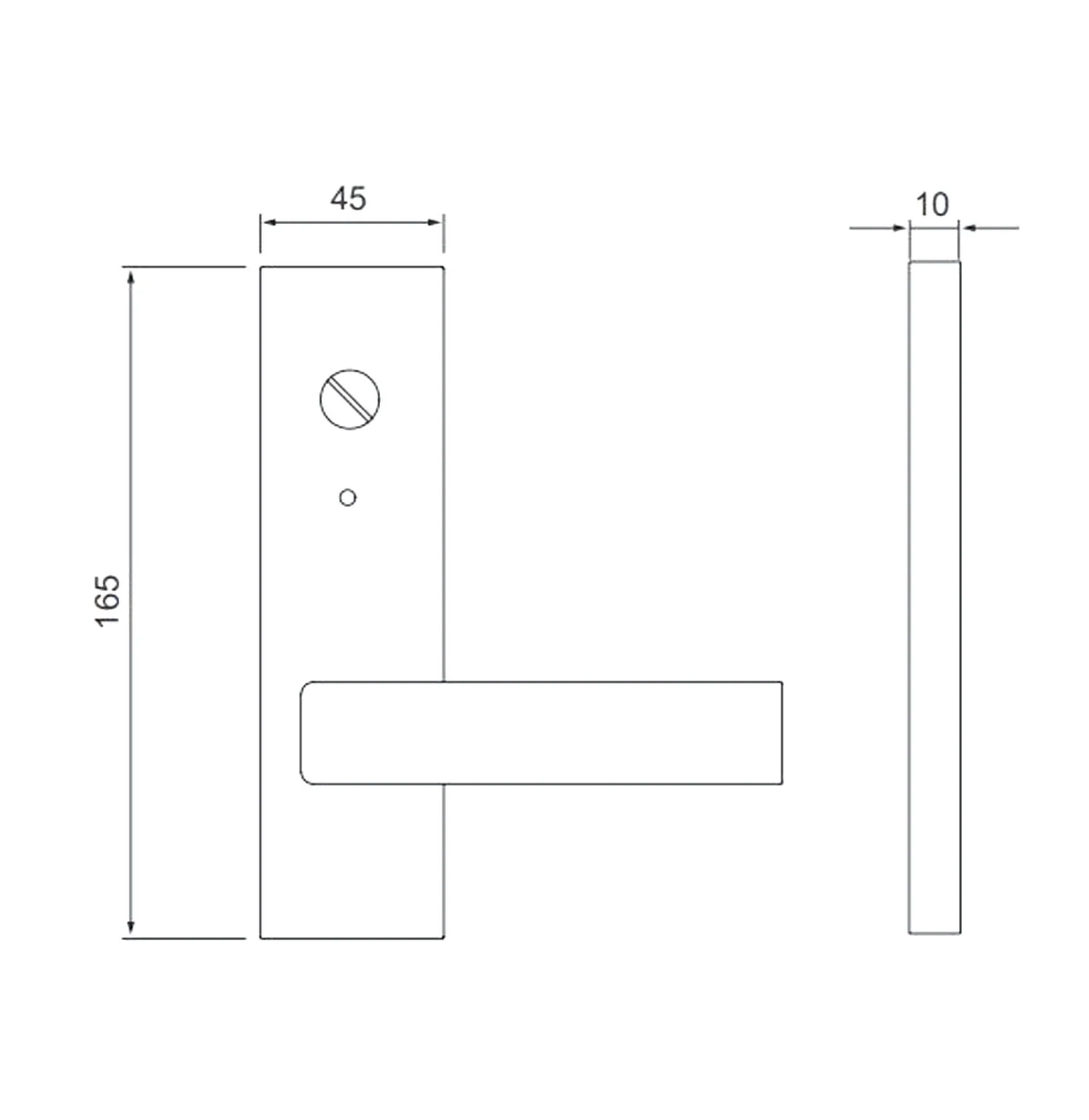 Dormakaba Door Handle Lever Round Plate Cylinder Hole Concealed Fix Satin Stainless 6700/70SSS - Image 2