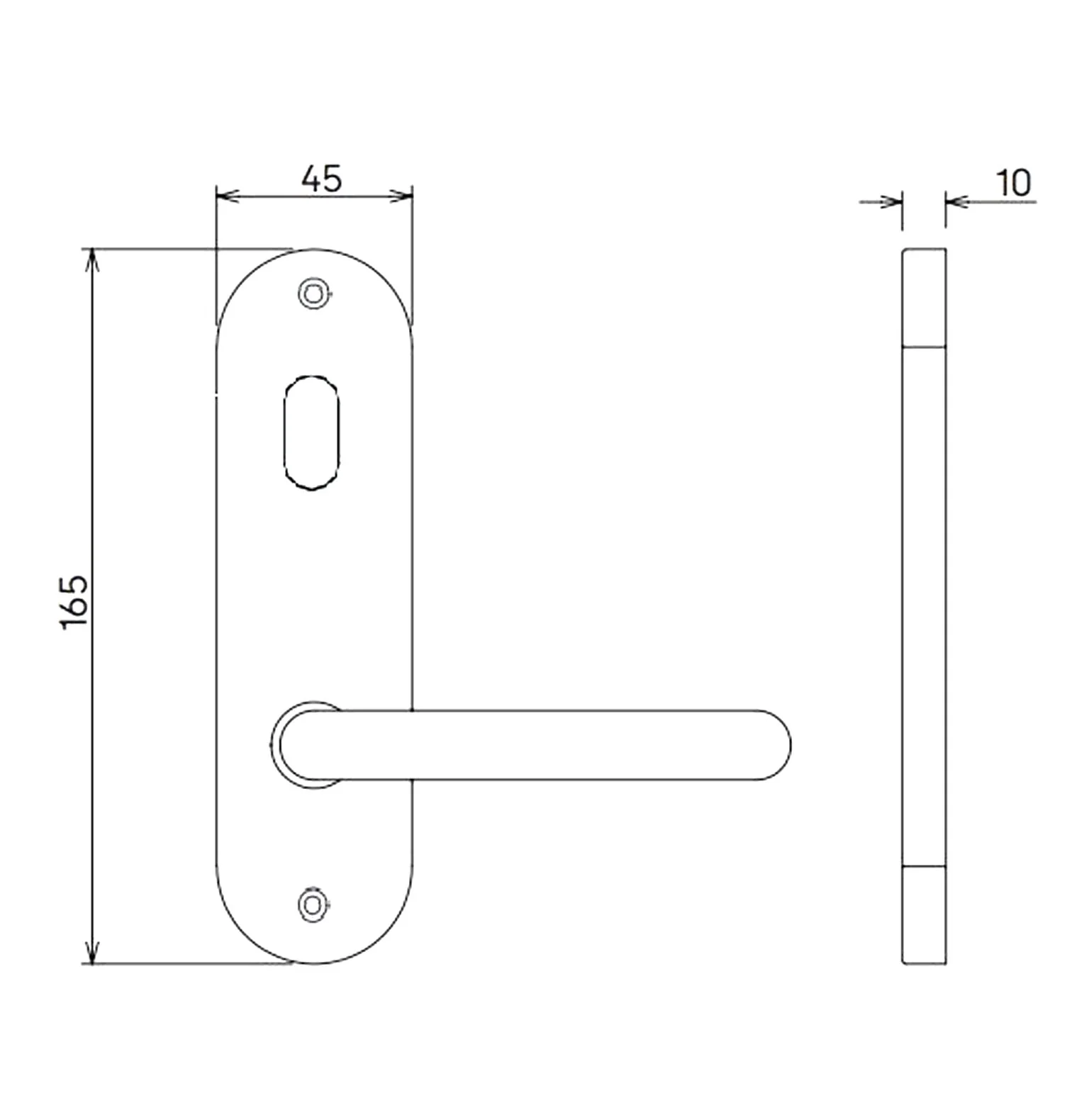 Dormakaba Door Handle Lever Round Plate Turnsnib Visible Fix Satin Stainless Steel 6703/70SSS - Image 2