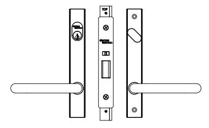 Dormakaba Entrance Kit Lockpack 30mm Backset Keyed to Differ Stainless Steel SB2312KIT04SSKD - Image 2