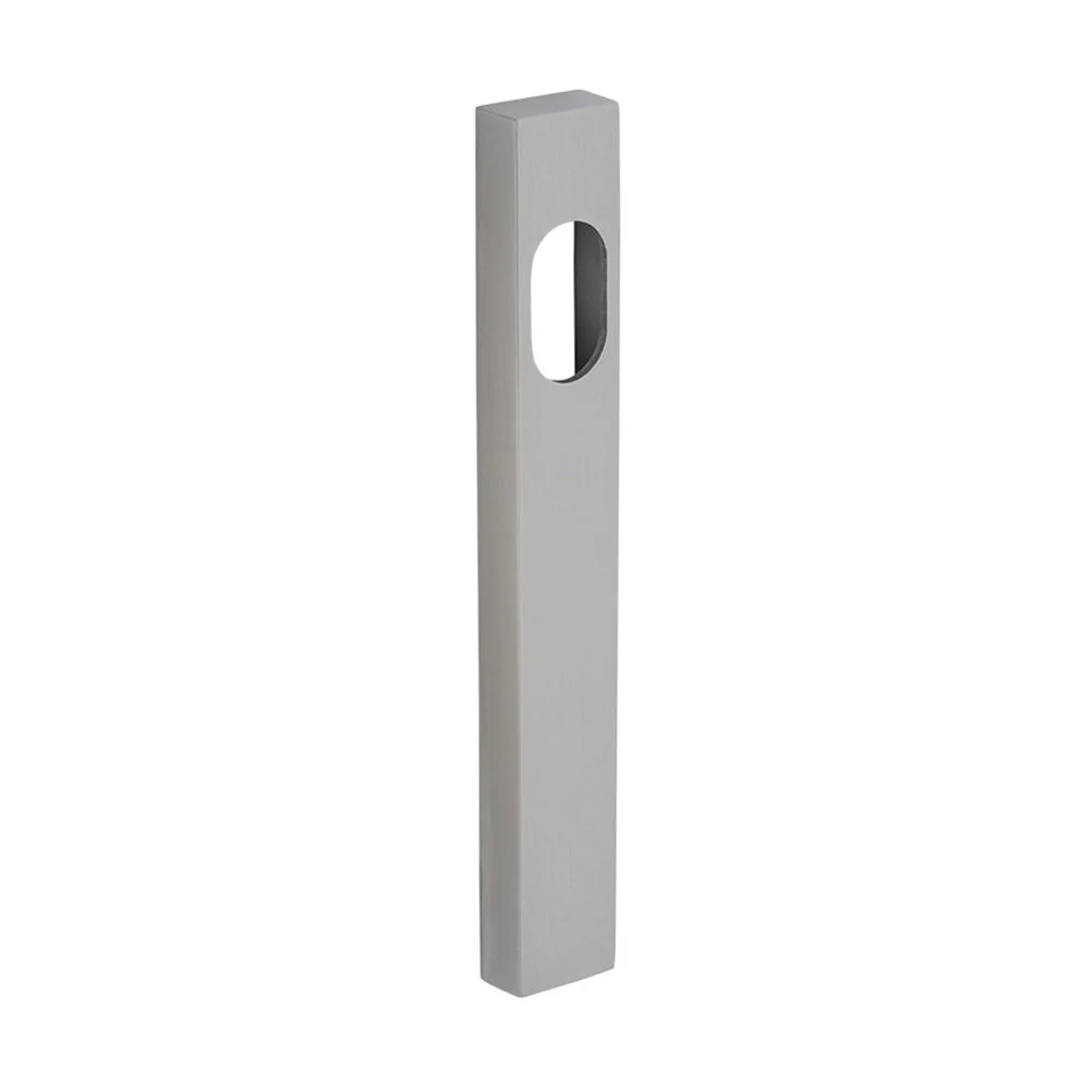 Dormakaba Narrow Exterior Square End Plate with Cylinder Hole Satin Stainless Steel 6410SSS