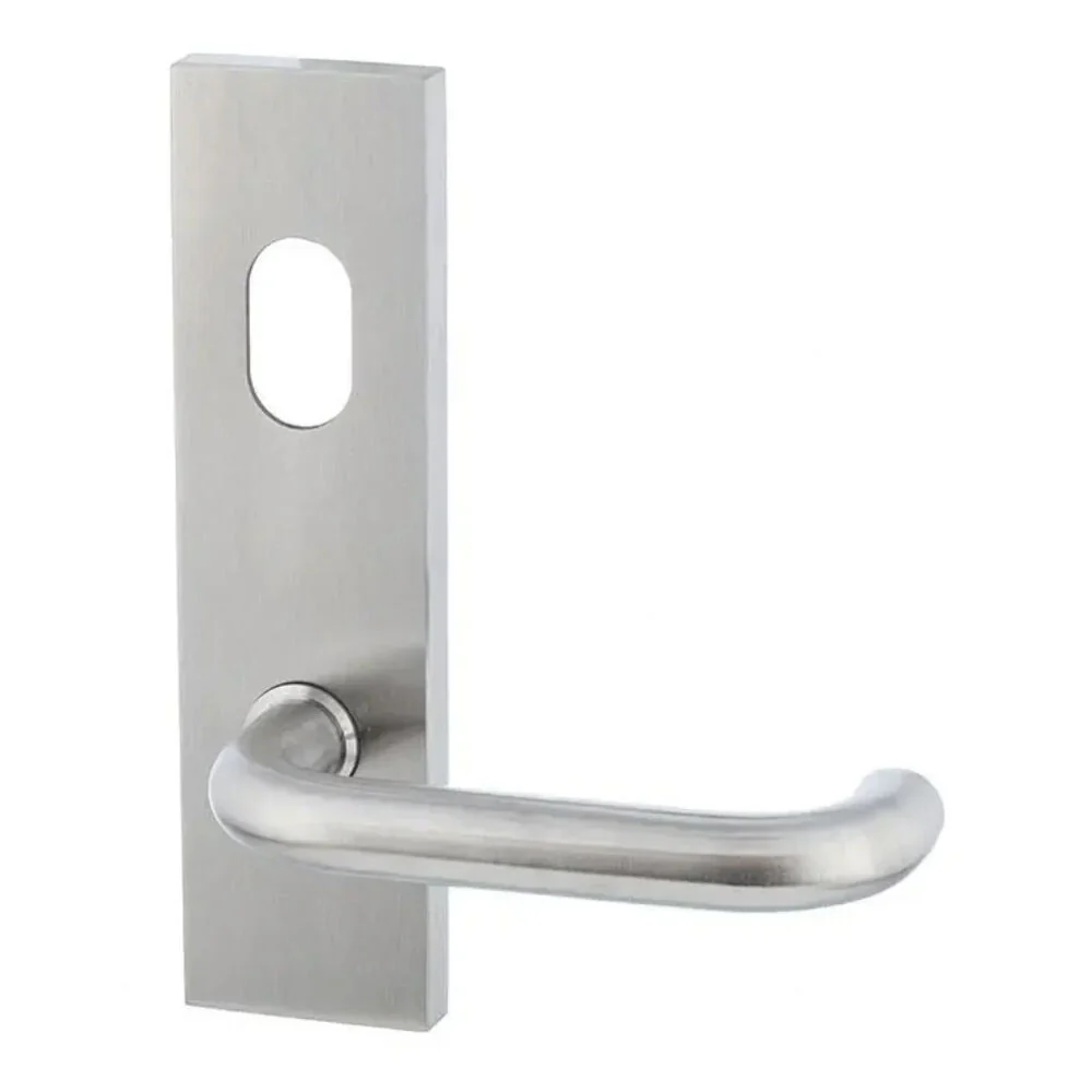Dormakaba External Square End Plate with Cylinder Hole & 70 Lever Satin Stainless Steel 6600/70SSS
