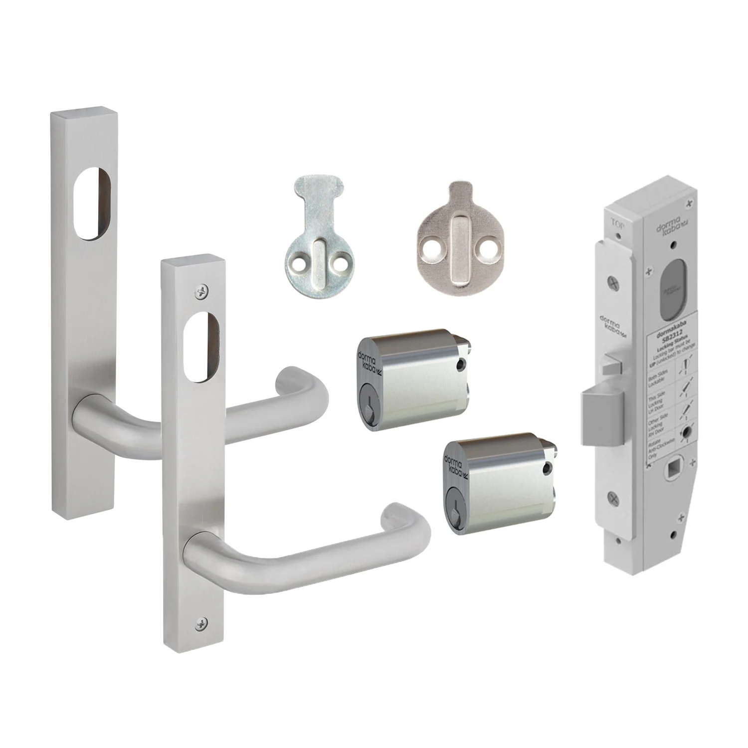 Dormakaba Lockpack 30mm Backset Double Cylinder Keyed Alike Stainless Steel SB2312KIT01SSKA