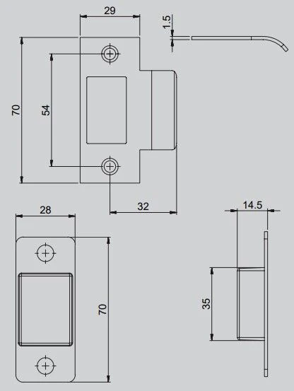 Dormakaba Primary Mortice Door Lock 60mm Fire Rated Black MS2602 - Image 3
