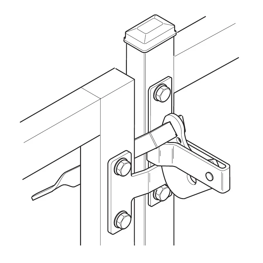 Elgate Gate D-Latch Striker Handle General-Purpose Zinc Plated DLKC - Image 3