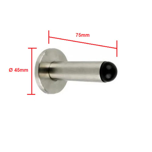 Emro Door Stop Door Mounted 75mm Satin Stainless Steel 50007 - Image 4