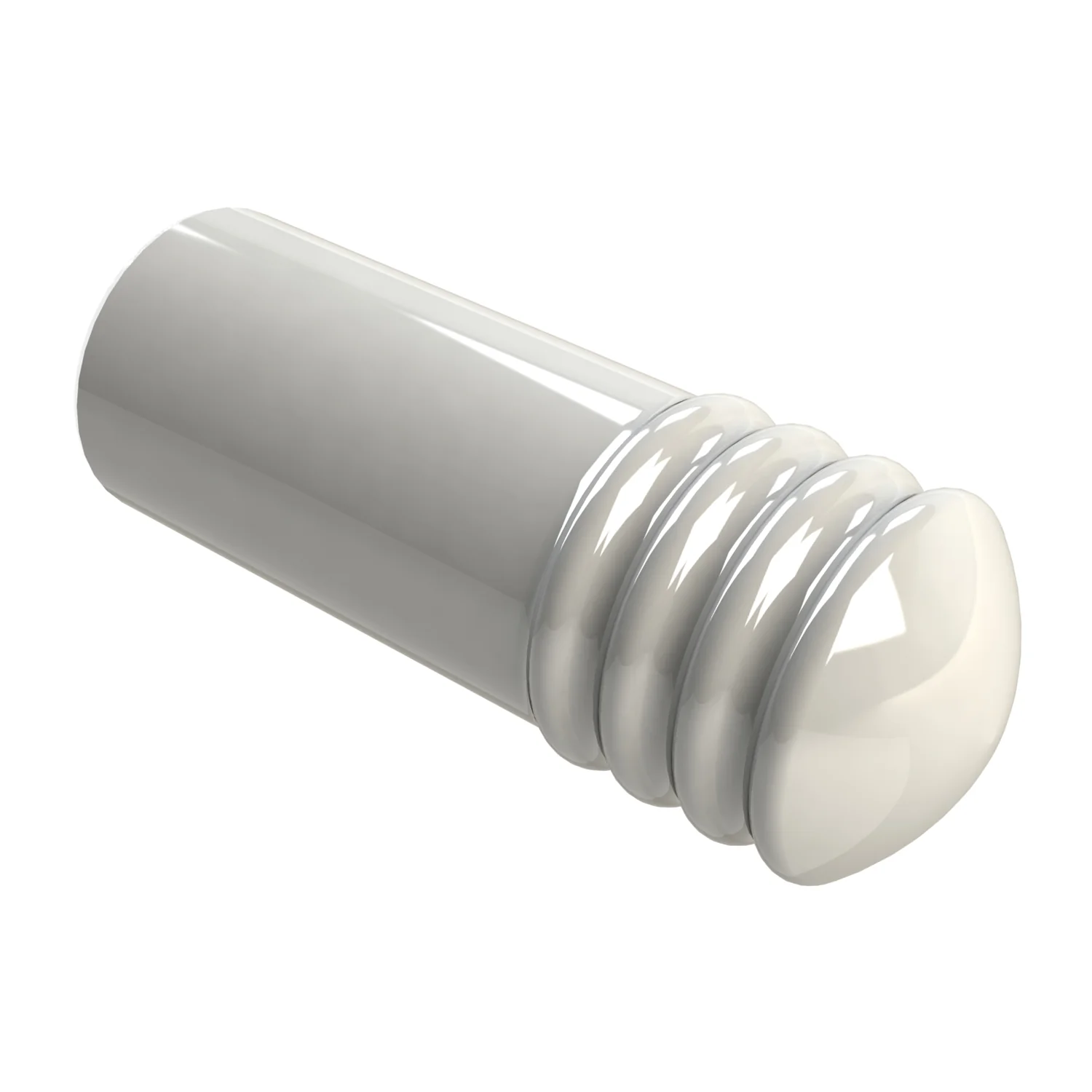 Emro Door Stop Wall Mounted 100mm Plastic Cushion White 453EWHS