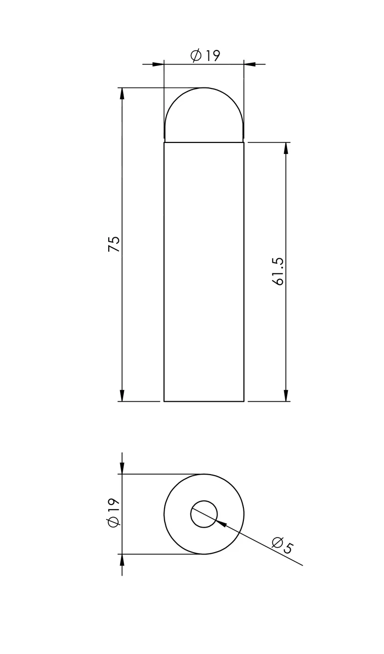 Emro Door Stop Wall Mounted - Available in Various Finishes - Image 2
