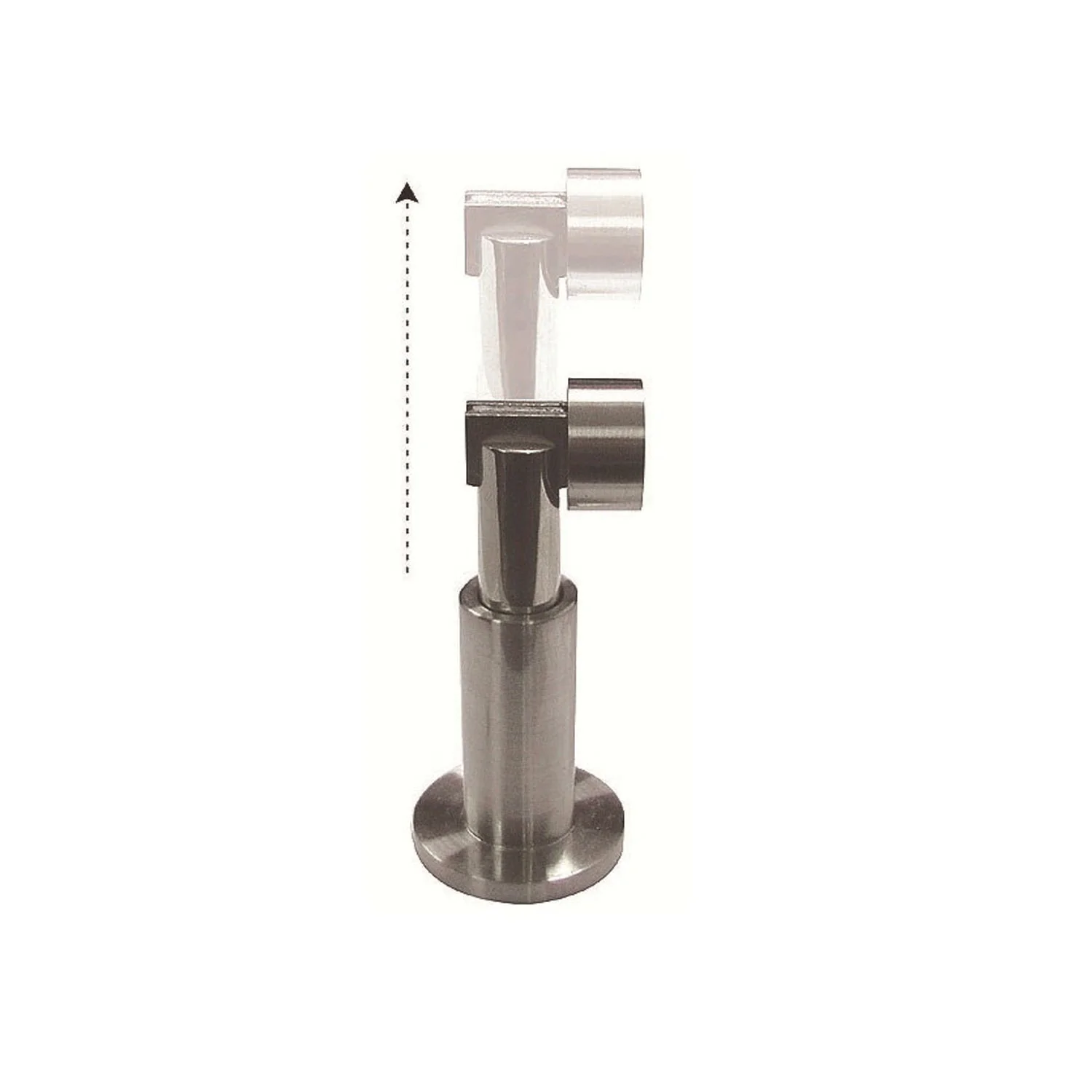Emro Magnetic Door Stop Adjustable 84-95mm Satin Zinc Alloy 50018