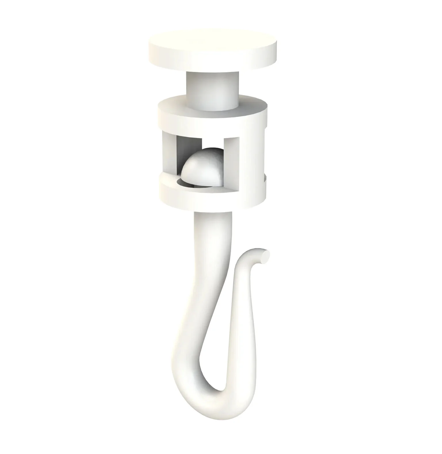 Emro Plastic Curtain Hooks for Shower Track - Available in Black and White - Image 2