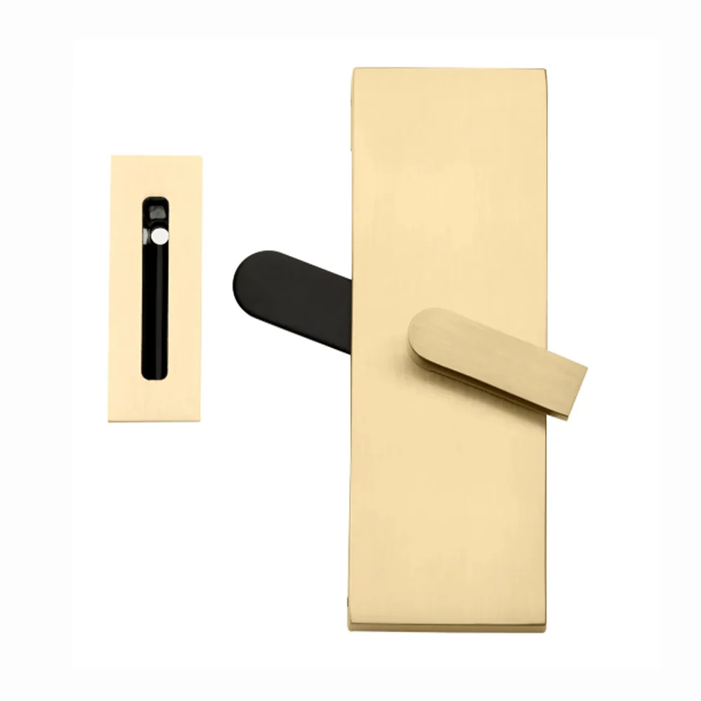 Emtek Modern Rectangular Barn Door Privacy Lock with Strike - Available in Various Finishes - Image 10