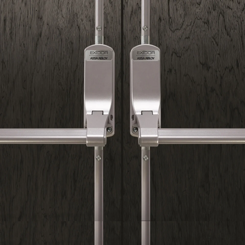 Exidor Assa Abloy Double Panic Exit Device Non Rebated 4 Point Lock Silver EXI284-SIL - Image 2