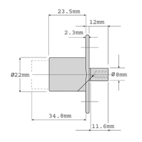 Firstlock Push Lock To Suit Cabinet Furniture Locking w/ Removable Barrel LPLKD - Image 2