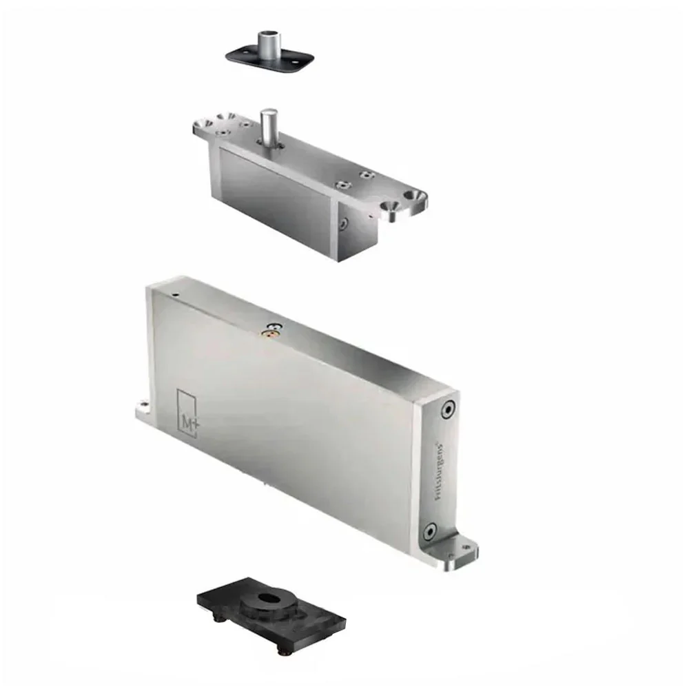 FritsJurgens Full Kit System M+D | 70mm Min Pivot Point Flush Squared Floor Plate Matt Black FJS/STM+70DFSBK