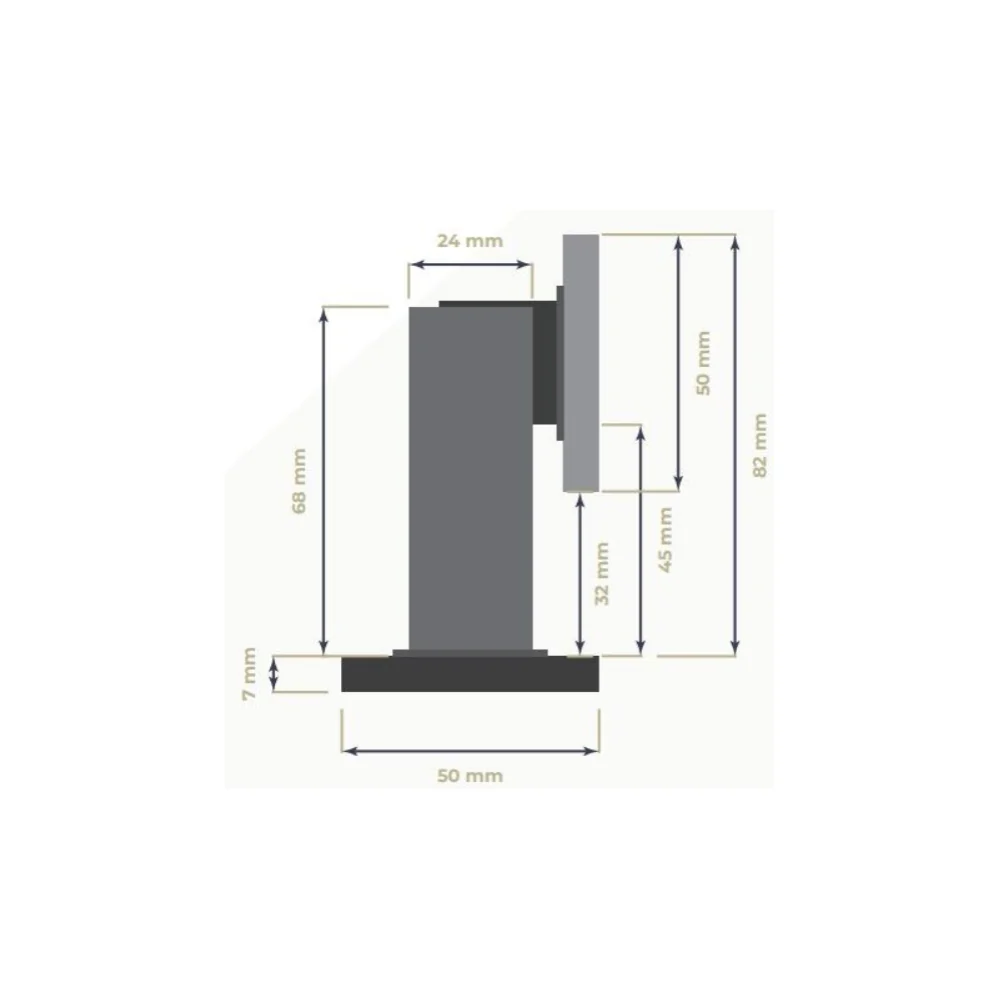 Zanda Habitat Magnetic Door Stop - Available in Various Finishes - Image 2