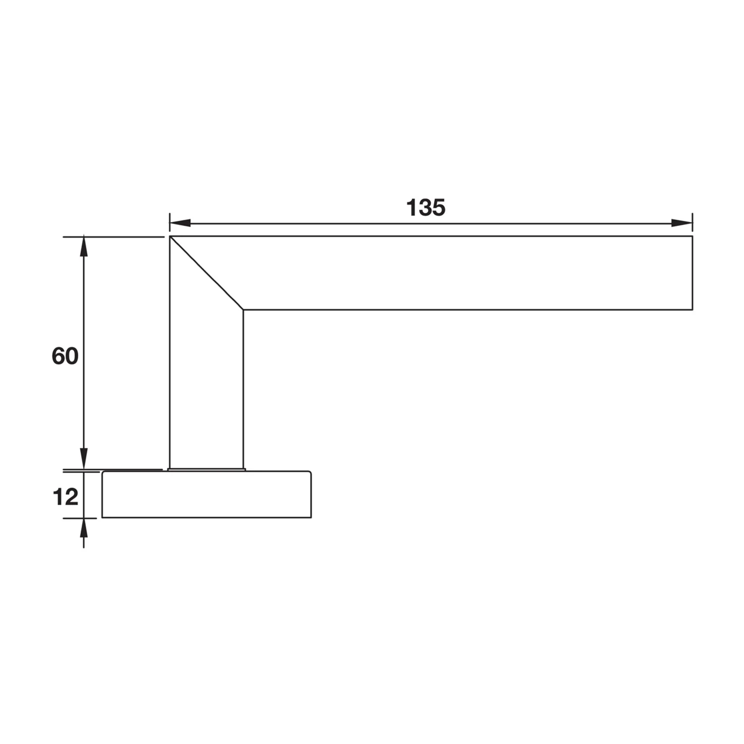 Hafele Glenelg Door Lever Handle on Round Rose - Available in Passage and Privacy Set - Image 2