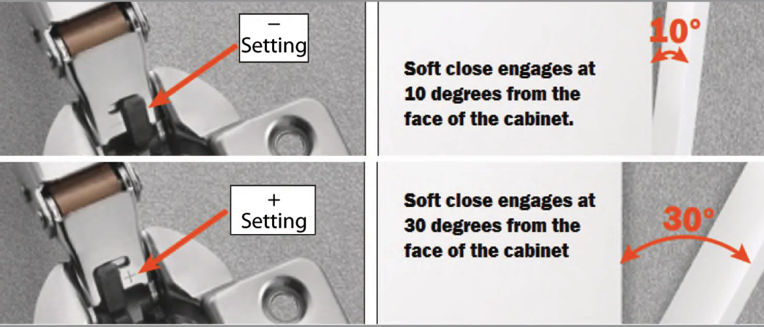 Hafele Salice Silentia 105 Cabinet Hinge Soft Close Pair DP 45/9.5 329.28.380 Hinge Display Pack 2 - Image 4