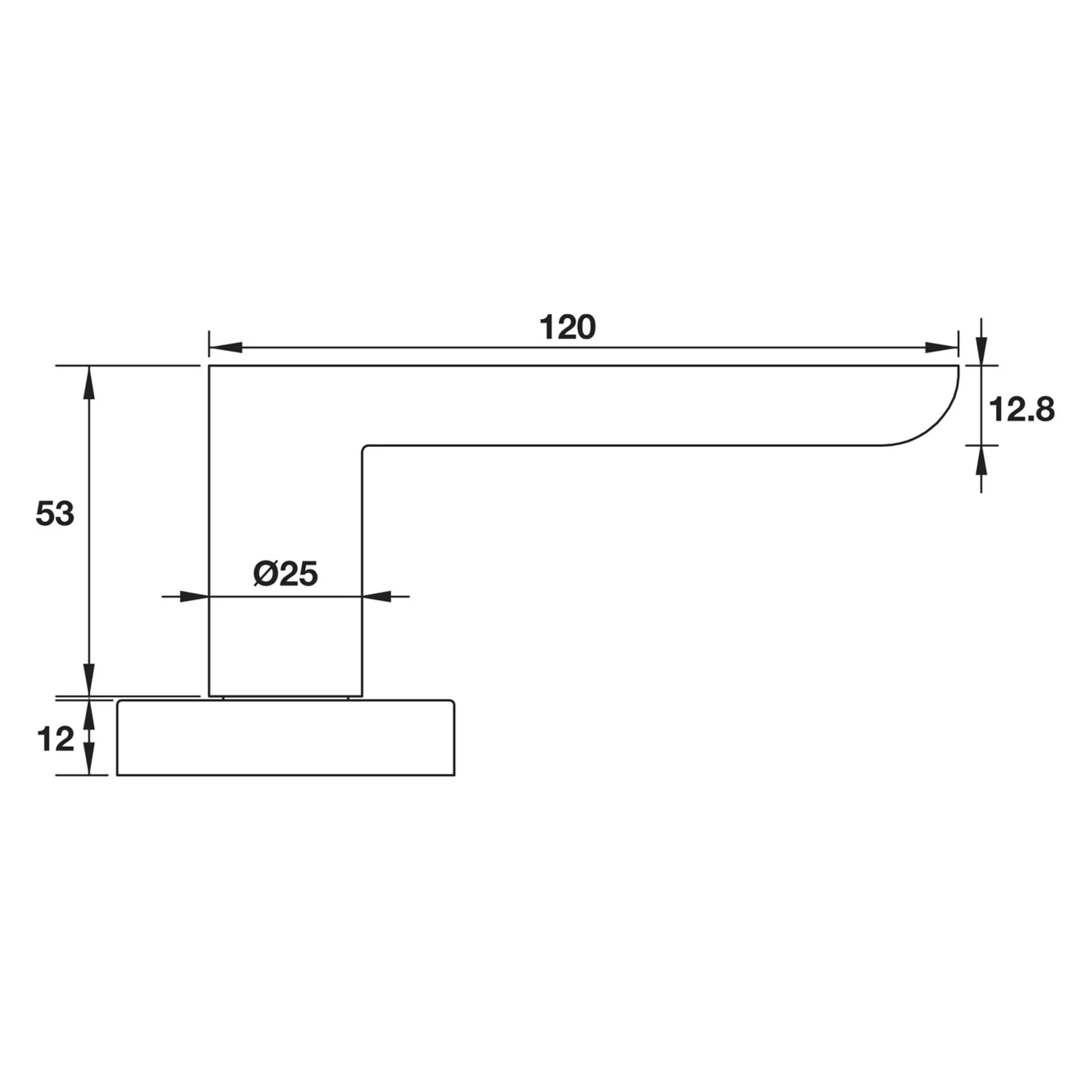 Hafele Seacliff Door Lever Handle on Round Rose - Available in Passage and Privacy Set - Image 2