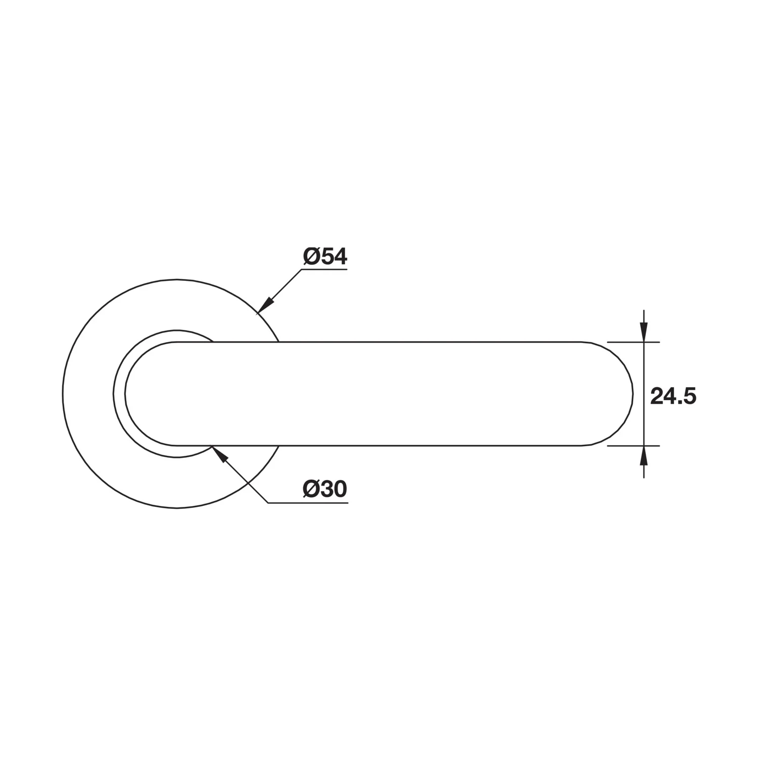 Hafele Seacliff Door Lever Handle on Round Rose - Available in Passage and Privacy Set - Image 3