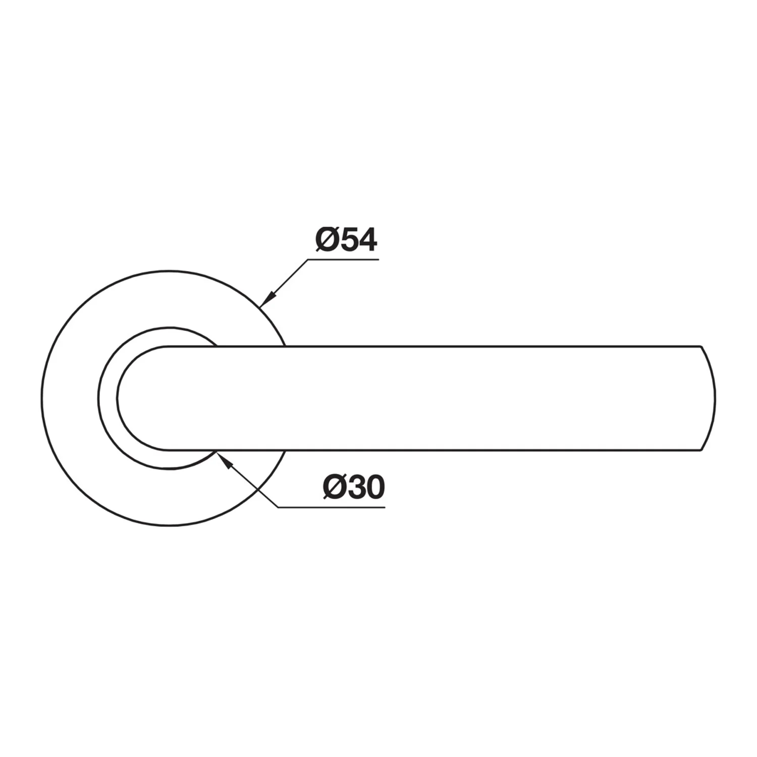 Hafele Torquay Door Lever Handle on Round Rose - Available in Passage and Privacy Set - Image 3