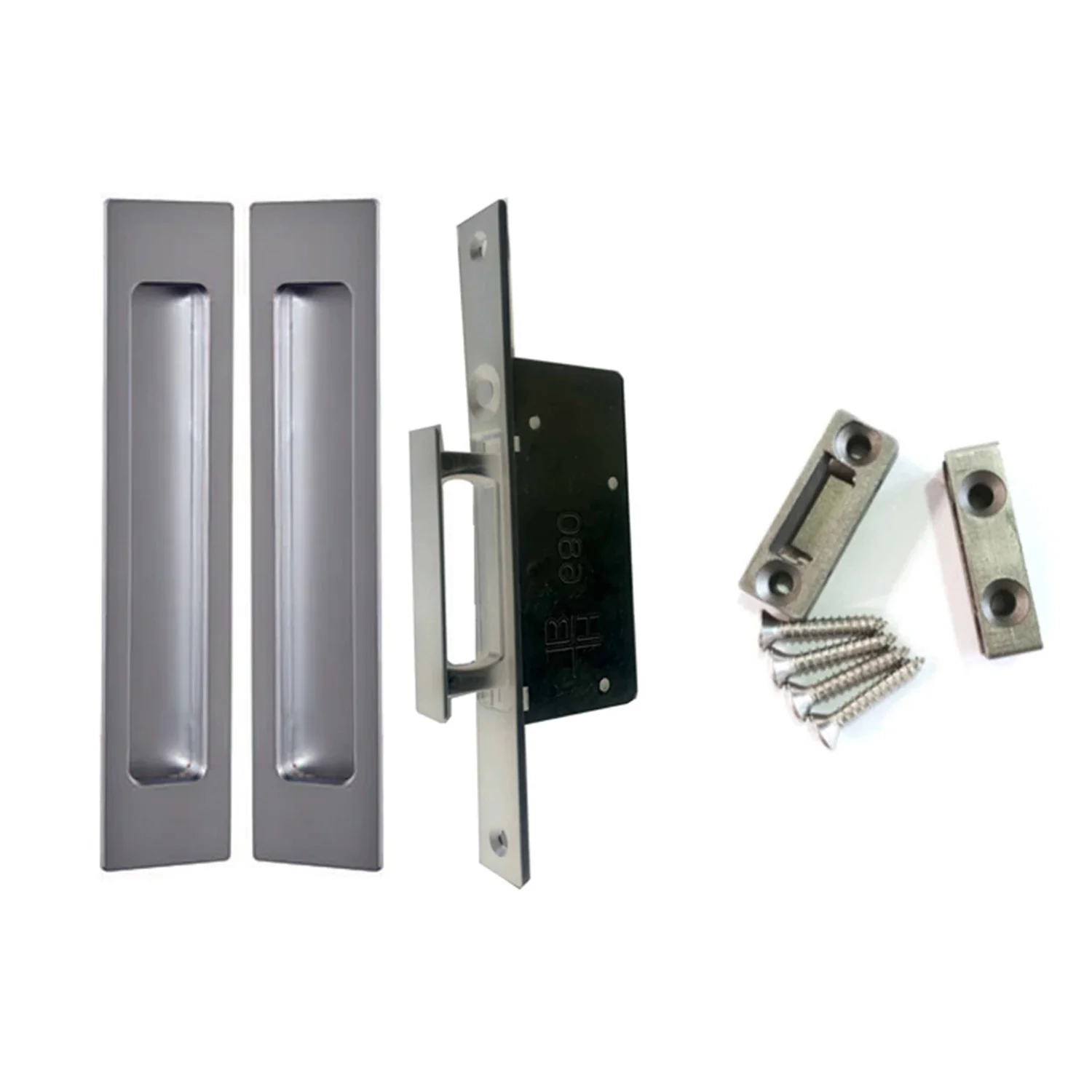Halliday & Baillie Flush Pull Set 105mm Satin Chrome HB660, HB604 & HB665
