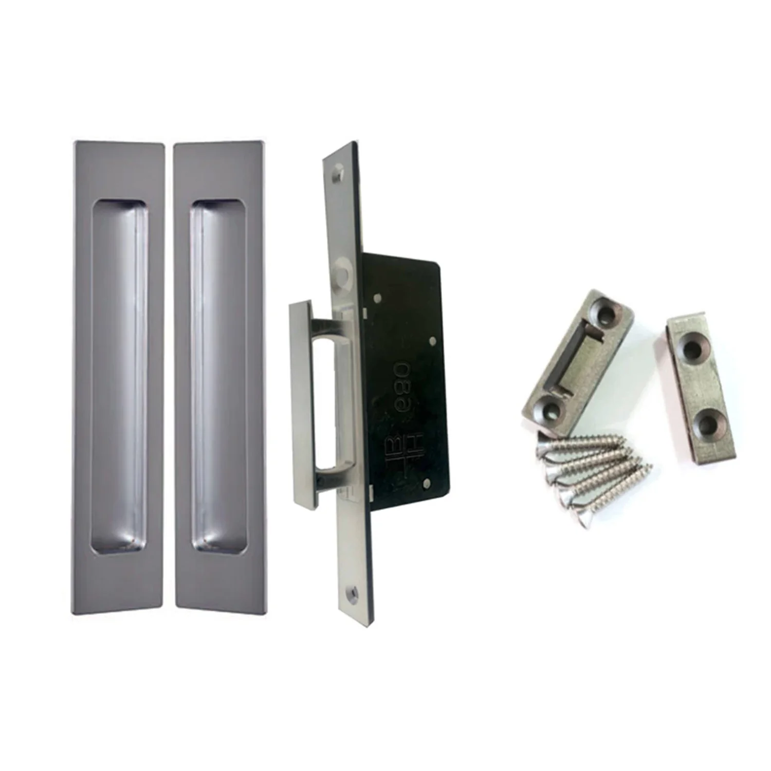Halliday & Baillie Flush Pull Set 105mm Satin Chrome HB665, HB604 & HB665