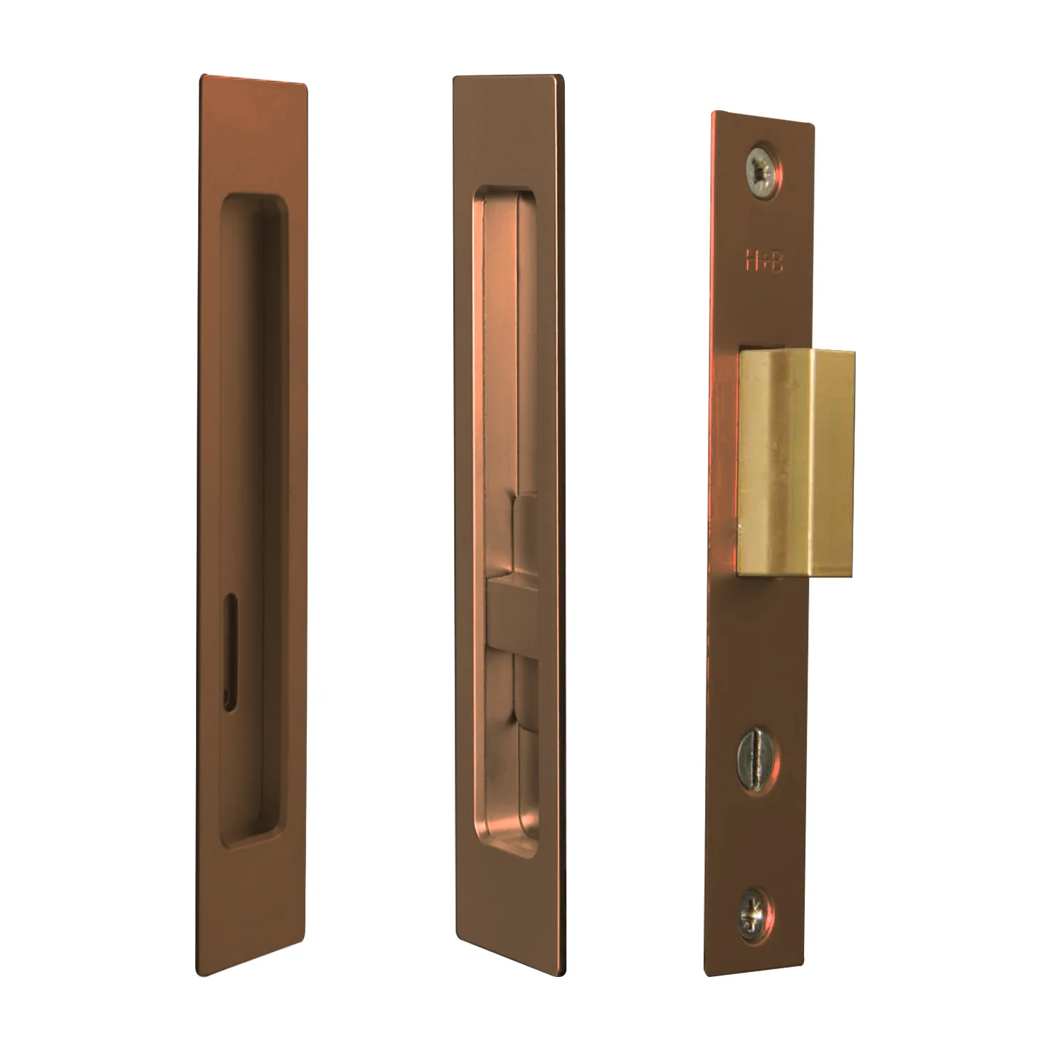 Halliday & Baillie Pivot Door Privacy Set Flush Pull with Snib and Indicator 1485 - Image 12