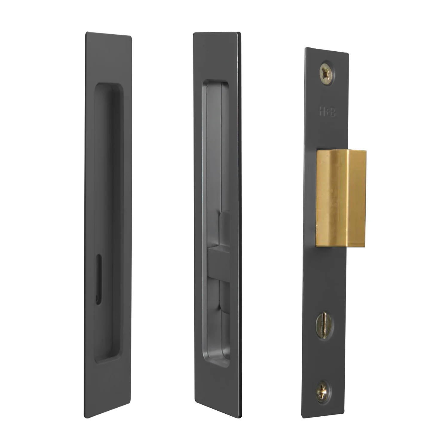 Halliday & Baillie Pivot Door Privacy Set Flush Pull with Snib and Indicator 1485 - Image 13