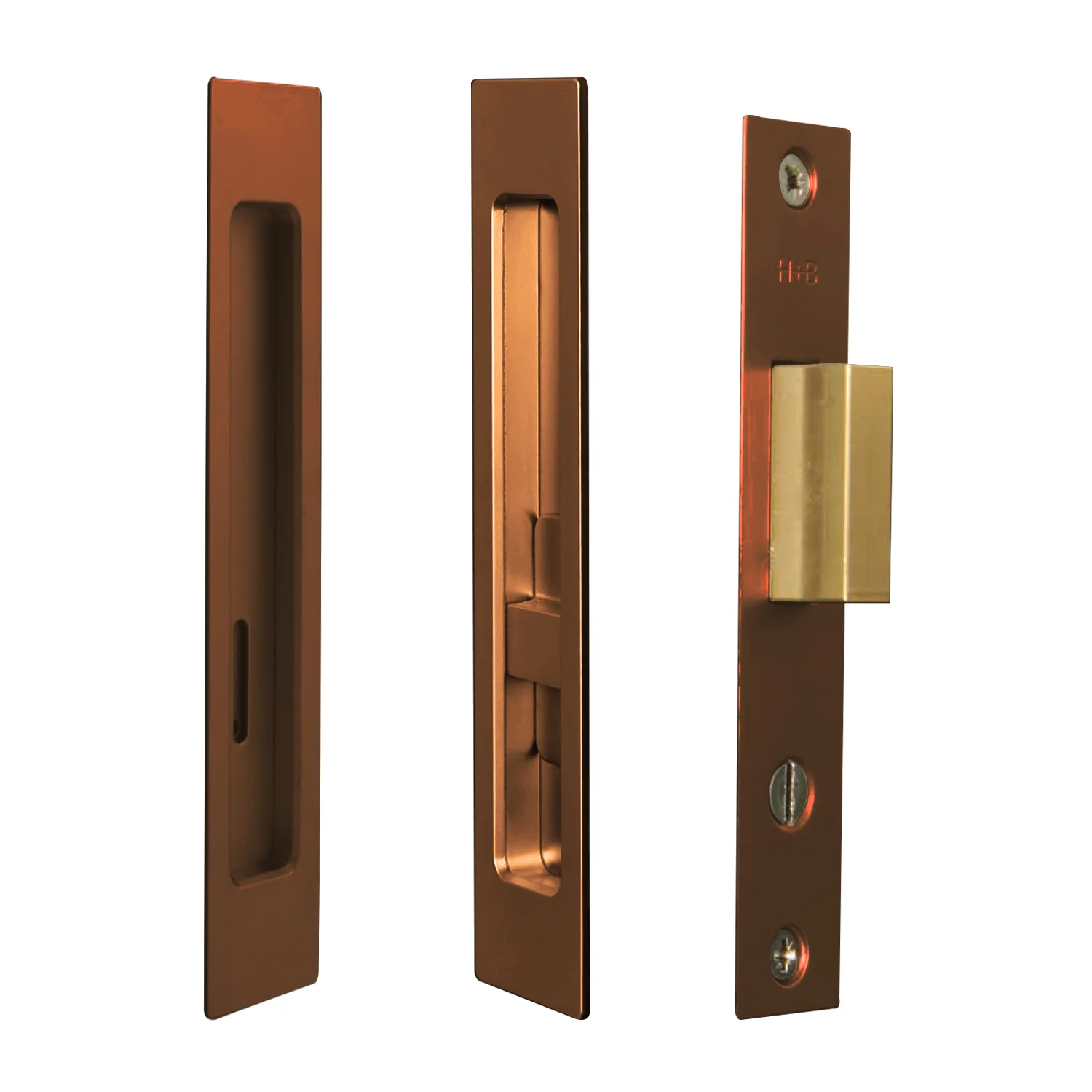 Halliday & Baillie Pivot Door Privacy Set Flush Pull with Snib and Indicator 1485 - Image 7