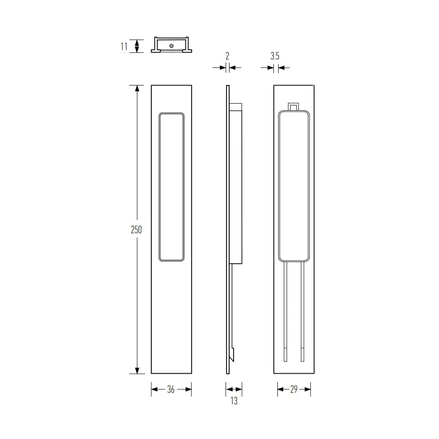 Halliday & Baillie Sliding Door Lock Set with Keyhole Snib/Snib 55mm Satin Chrome HB630-SC - Image 2