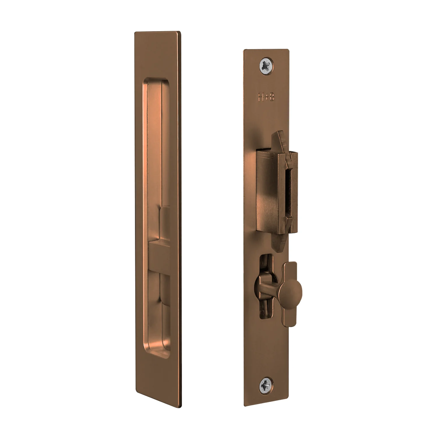 Halliday & Baillie Sliding Door Privacy Set Flush Pull with Snib Inside Only 1483 - Image 12