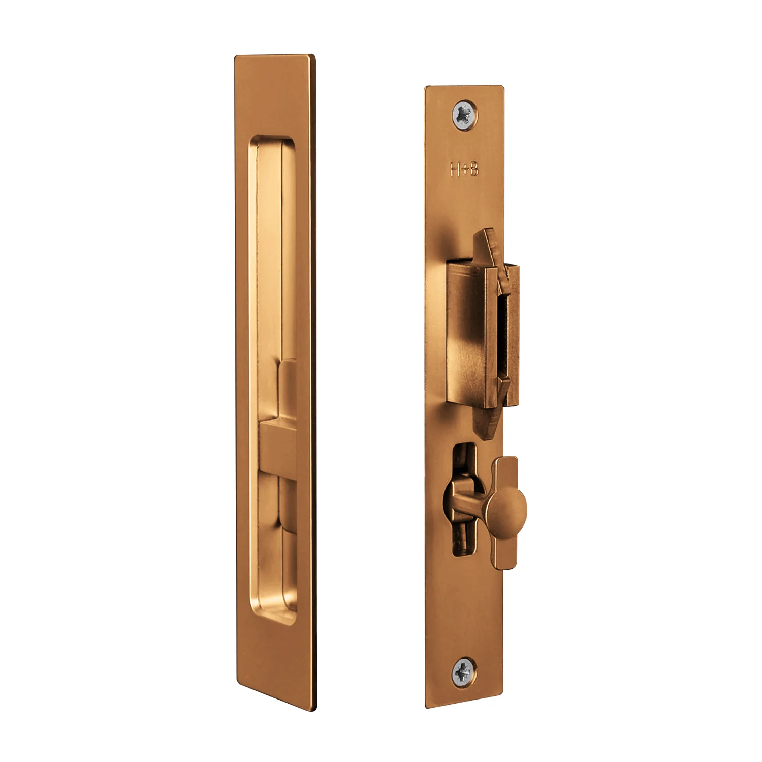 Halliday & Baillie Sliding Door Privacy Set Flush Pull with Snib Inside Only 1483 - Image 8