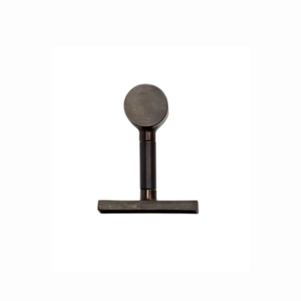 Hepburn Utility Hanging Rail End Brackets 80mm - Available in Acid Washed Brass and Antique Bronze - Image 3