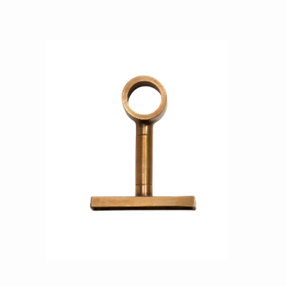 Hepburn Utility Hanging Rail Middle Bracket 80mm - Available in Acid Washed Brass and Antique Bronze - Image 2