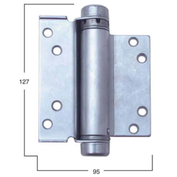 HFH Door Hinge 4160-103 Single Action Hold Closed 100mm Polished Chrome Pair - Image 2