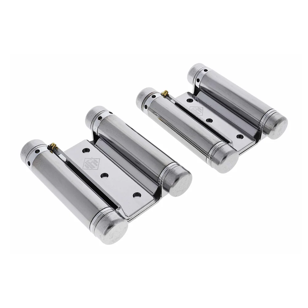 HFH Door Hinge Double Action Spring 75mm Polished Chrome 4150-753 *Pair* - Image 2