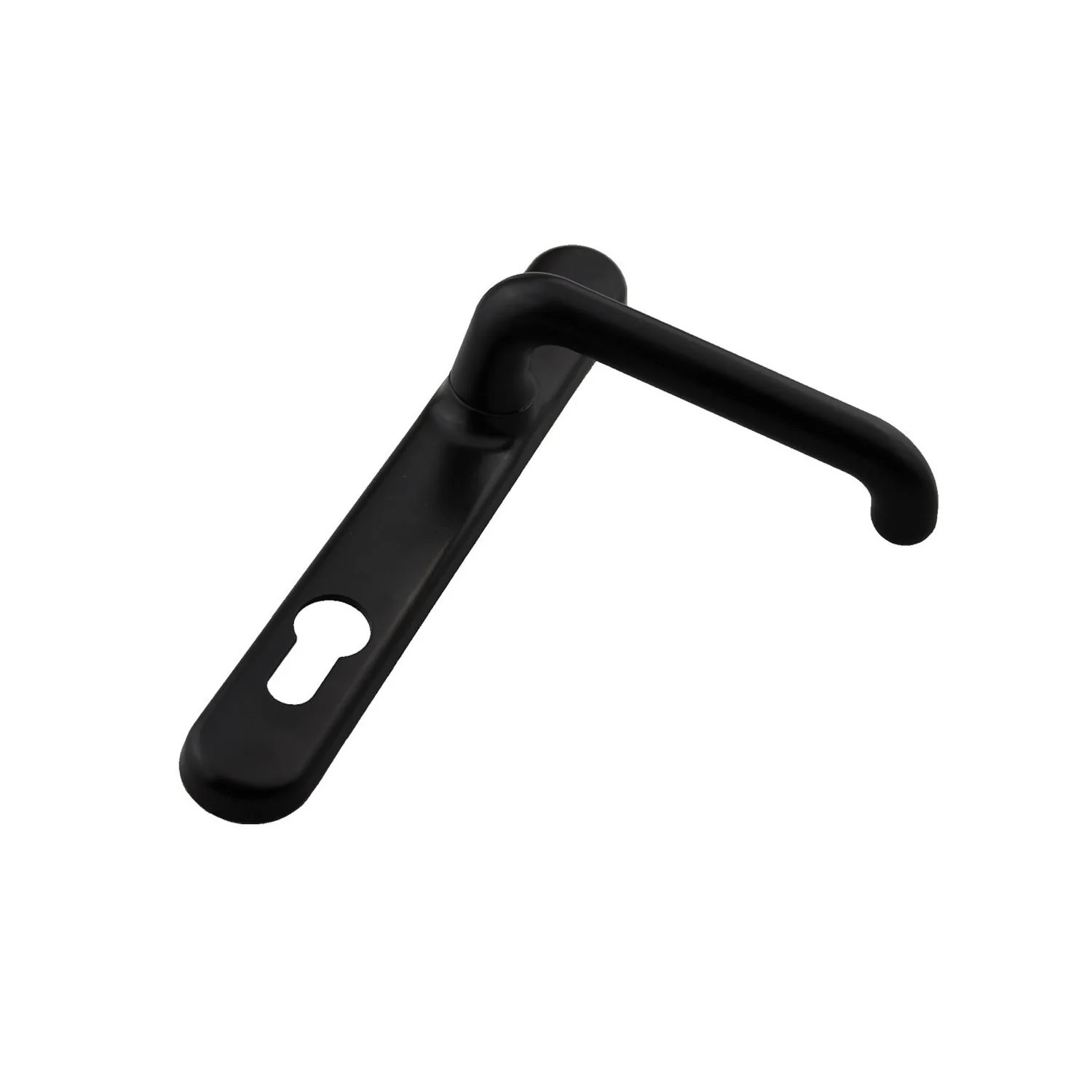 Interlock Door Handle Verona Long Plate Furniture Gidgee Lever Black VR20485B - Image 2