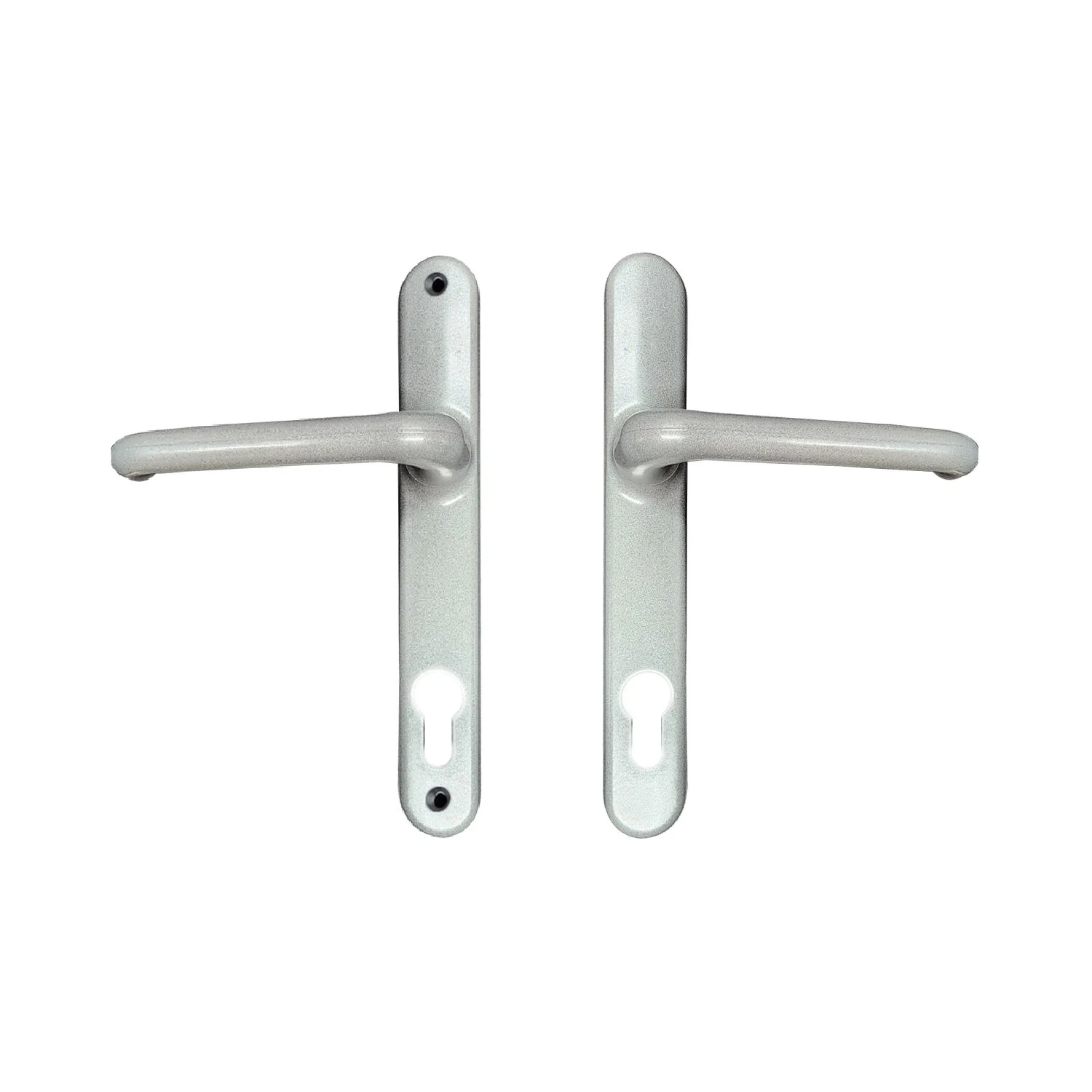Interlock Door Lock Pack with Mortice Lock Verona Lever Silver with Euro Cylinder - Image 2