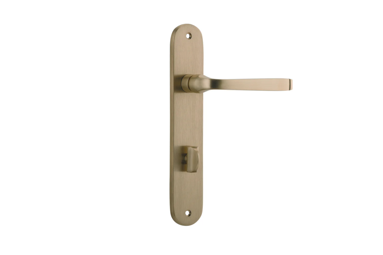 Iver Annecy Door Lever Handle on Oval Backplate Brushed Brass - Image 4