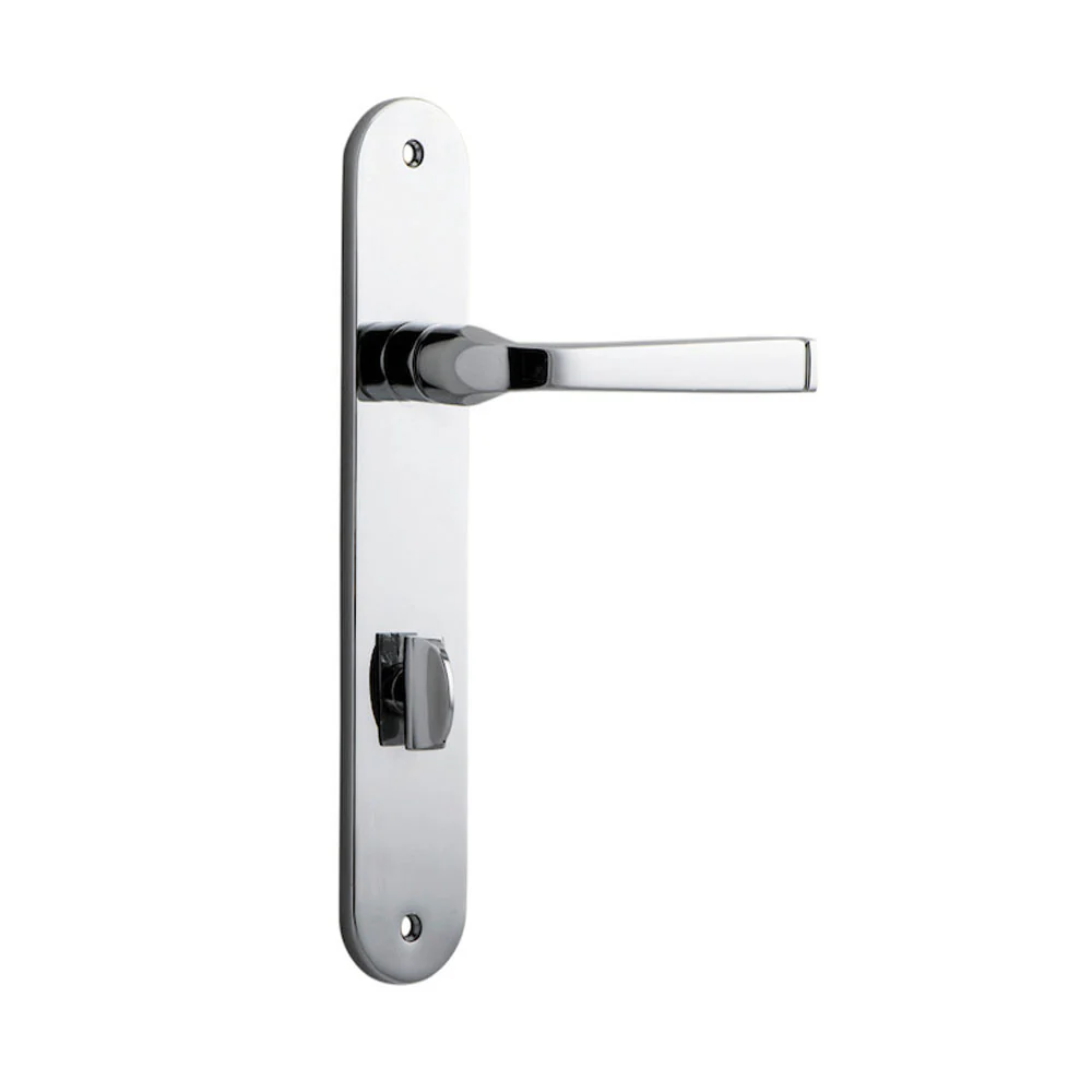 Iver Annecy Door Lever Handle on Oval Backplate Chrome Plated - Image 4