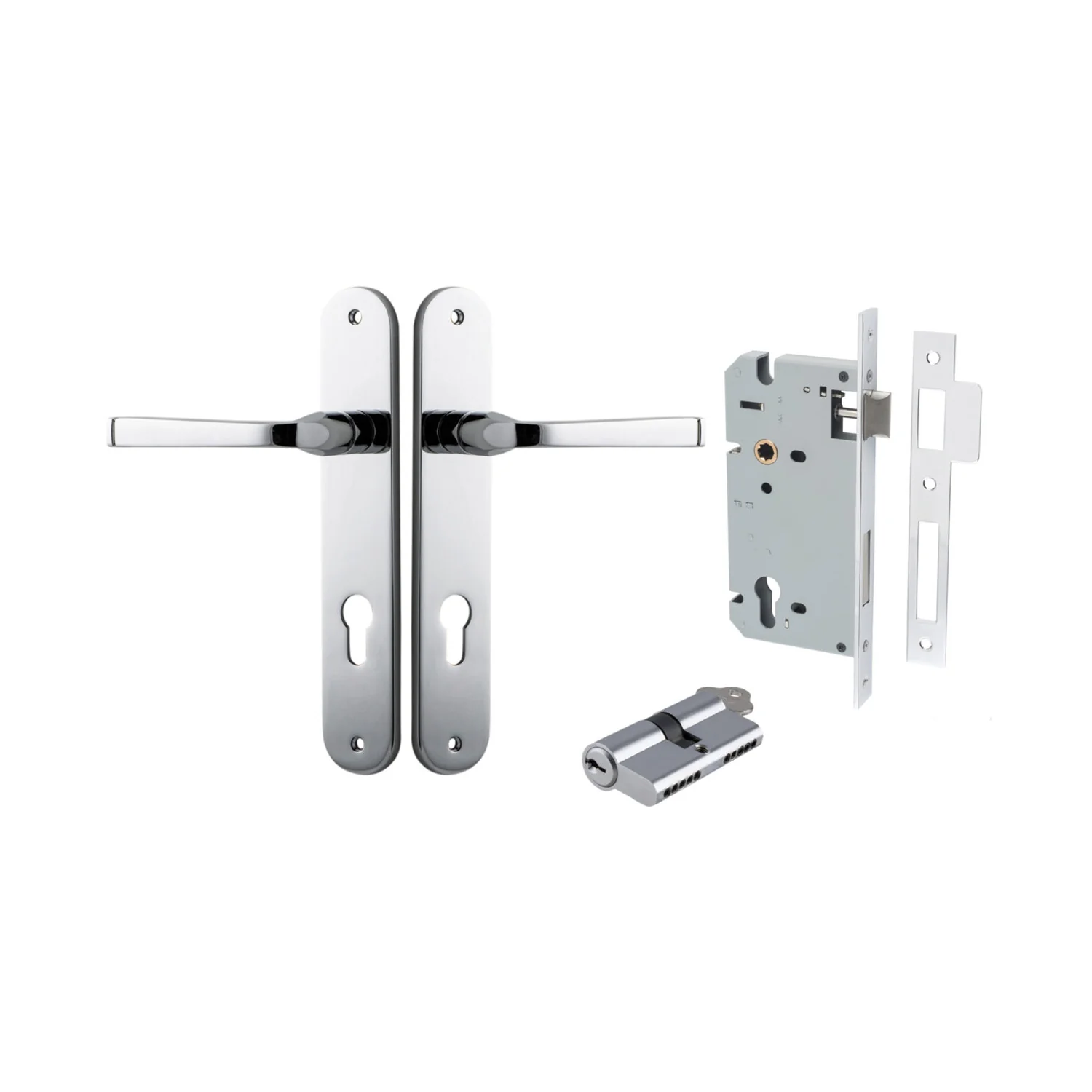Iver Annecy Door Lever Handle on Oval Backplate Entrance Kit Key/Key - Available in Various Finishes - Image 11